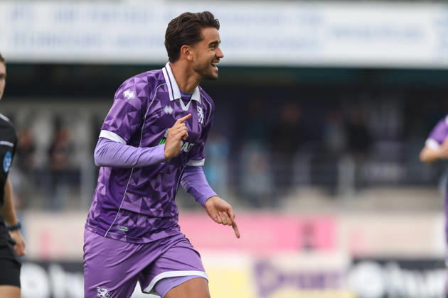 Toto Cup: SV Wacker Burghausen vs. FC Ingolstadt 04; Fredrik Carlsen 8; FCI shot, goal, celebration, score 1-0 in the first minute; Toto Cup: SV Wacker Burghausen vs. FC Ingolstadt 04; 2026-2027 season