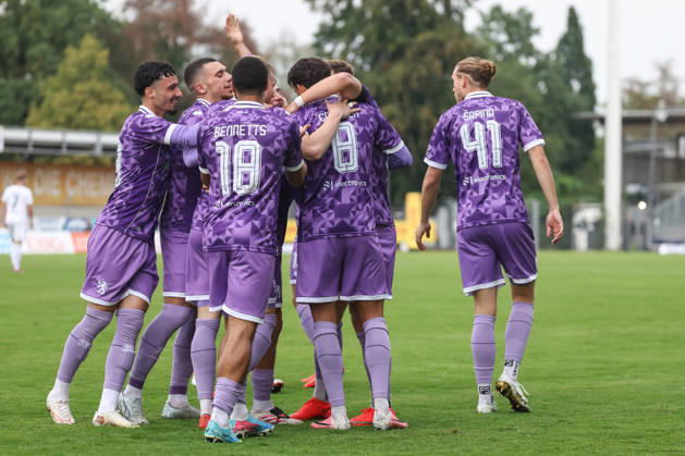 Toto Cup: SV Wacker Burghausen vs. FC Ingolstadt 04; Fredrik Carlsen 8, FCI shot, goal, celebration, score 1–0 in the first minute; Keanan Bennetts 18, FCI Vinko Å apina 41, FCI Emre Gül 5, FCI Lars Lokotsch 13, FCI Ognjen Drakulic 30, FCI Davide Sekulovic 33, FCI Toto Cup: SV Wacker Burghausen vs. FC Ingolstadt 04, 2026–2027 season