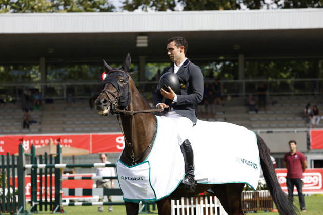 Gijon International Show Jumping Competition -CSI2* - August 25, 2026 Pablo Valle Espinedo rides on Bazooka Semilly during the Faults & Times Jumping CSI 2* at Las Mestas on August 25, 2026 in Gijon, Spain Gijon Asturias Spain  Copyright: xDavidxFernandezx originalFilename:fern__ndez-gijonint260825_nptdu.jpg