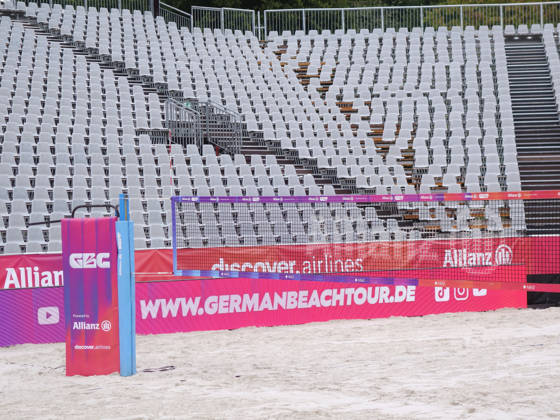 August 25, 2026, Dortmund, Ruhr Region, North Rhine-Westphalia: The German Beach Volleyball Championships are being held in Dortmund for the first time. Preparations are nearly complete; Center Court offers seating for 6,500 spectators, and the preliminary rounds will be played on two additional courts, the side courts. After 33 years, the event has moved from Timmendorfer Strand to the Ruhr region, to Revierpark Wischlingen.