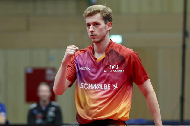 Cedric Meissner of TTC Schwalbe Bergneustadt celebrates during the Men s Table Tennis Bundesliga match between TTC Schwalbe Bergneustadt and TTC RhoenSprudel Fulda Maberzell, Burstenhalle on August 25, 2026, in Bergneustadt, Germany. Photo by Marco Steinbrenner, DeFodi Images. Cedric Meissner of TTC Schwalbe Bergneustadt cheers during the 1st Men’s Table Tennis Bundesliga match between TTC Schwalbe Bergneustadt and TTC RhoenSprudel Fulda Maberzell at Burstenhalle on August 25, 2026 in Bergneustadt, Germany Photo by Marco Steinbrenner, DeFodi Images Photo by Marco Steinbrenner, DeFodi Images