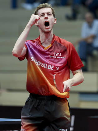 Cedric Meissner of TTC Schwalbe Bergneustadt celebrates during the Men s Table Tennis Bundesliga match between TTC Schwalbe Bergneustadt and TTC RhoenSprudel Fulda Maberzell, Burstenhalle on August 25, 2026, in Bergneustadt, Germany. Photo by Marco Steinbrenner, DeFodi Images. Cedric Meissner of TTC Schwalbe Bergneustadt cheers during the 1st Men’s Table Tennis Bundesliga match between TTC Schwalbe Bergneustadt and TTC RhoenSprudel Fulda Maberzell at the Burstenhalle on August 25, 2026 in Bergneustadt, Germany Photo by Marco Steinbrenner, DeFodi Images Photo by Marco Steinbrenner, DeFodi Images