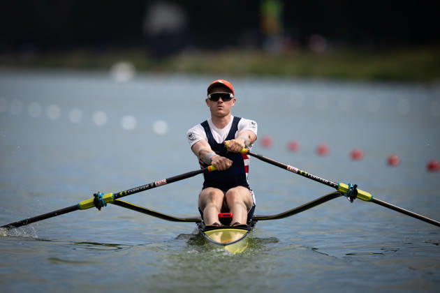 RECORD DATE NOT STATED 26th August 2026; Bosbaan, Amsterdam, Holland, Netherlands; 2026 World Rowing Championships, Day Three; Heat; United States Mens Single Sculls (M1x) with Samuel Melvin AnthonyxBenoit