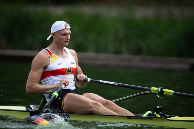 RECORD DATE NOT STATED 26th August 2026; Bosbaan, Amsterdam, Holland, Netherlands; 2026 World Rowing Championships, Day Three; Heat; Germany Mens Single Sculls (M1x) with Oliver Zeidler AnthonyxBenoit