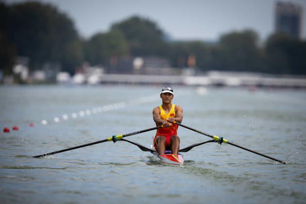 RECORD DATE NOT STATED 26th August 2026; Bosbaan, Amsterdam, Holland, Netherlands; 2026 World Rowing Championships, Day Three; Heat; China Mens Single Sculls (M1x) with Xiuli Zhang AnthonyxBenoit