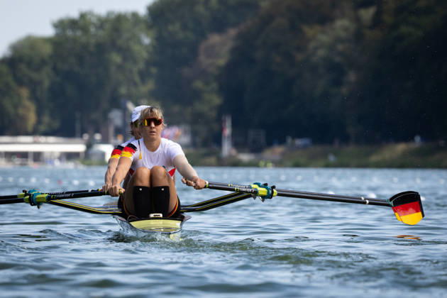 RECORD DATE NOT STATED 26th August 2026; Bosbaan, Amsterdam, Holland, Netherlands; 2026 World Rowing Championships, Day Three; Heat, Germany PR3 Mixed Double Sculls (PR3 Mix2x) with Valentin Luz and Kathrin Marchand AnthonyxBenoit
