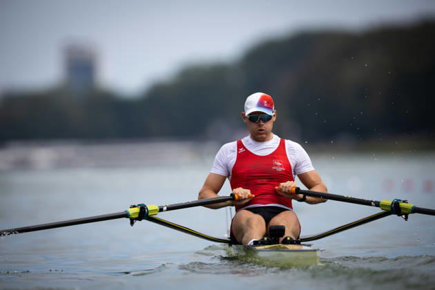 RECORD DATE NOT STATED 26th August 2026; Bosbaan, Amsterdam, Holland, Netherlands; 2026 World Rowing Championships, Day Three; Heat; Switzerland Mens Single Sculls (M1x) with Kai Schaetzle AnthonyxBenoit