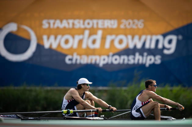 RECORD DATE NOT STATED 26th August 2026; Bosbaan, Amsterdam, Holland, Netherlands; 2026 World Rowing Championships, Day Three; C Final; United States Mens Pair (M2-) with Samuel Halbert and Blake Vogel AnthonyxBenoit
