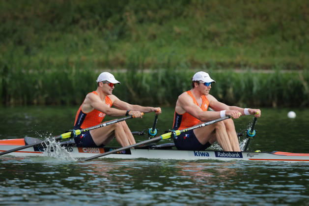 RECORD DATE NOT STATED 26th August 2026; Bosbaan, Amsterdam, Holland, Netherlands; 2026 World Rowing Championships, Day Three; Semifinal; Netherlands Mens Double Sculls (M2x) with Melvin Twellaar and Simon van Dorp AnthonyxBenoit
