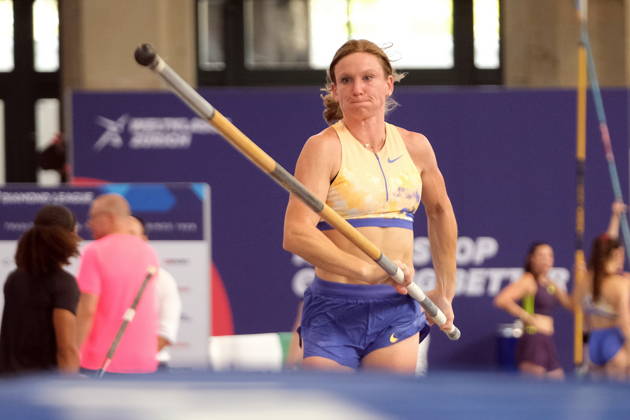 American pole vaulter Emily Grove during Weltklasse 2026, the Zurich stage of Diamond League held in Zurich Main Station Dübendorf Dürrbach Zürich Schweiz Copyright: xSergioxBrunettix