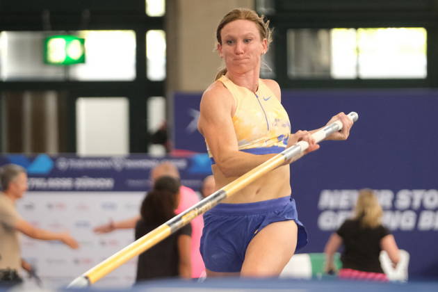 American pole vaulter Emily Grove during Weltklasse 2026, the Zurich stage of Diamond League held in Zurich Main Station Dübendorf Dürrbach Zürich Schweiz Copyright: xSergioxBrunettix