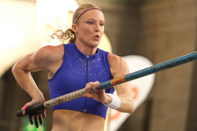 American pole vaulter Sandi Morris during Weltklasse 2026, the Zurich stage of Diamond League held in Zurich Main Station Dübendorf Dürrbach Zürich Schweiz Copyright: xSergioxBrunettix