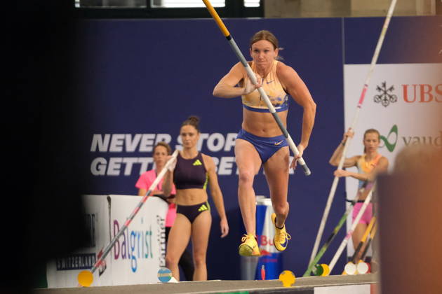 American pole vaulter Emily Grove during Weltklasse 2026, the Zurich stage of Diamond League held in Zurich Main Station Dübendorf Dürrbach Zürich Schweiz Copyright: xSergioxBrunettix