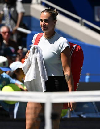 FLUSHING NY- AUGUST 26: Aryna Sabalenka is seen on the practice court during the 2026 US Open On Arthur Ashe Stadium at the USTA Billie Jean King National Tennis Center on August 26, 2026 in Flushing Queens. Copyright: xmpi04x Copyright: xIMAGO MediaPunchx