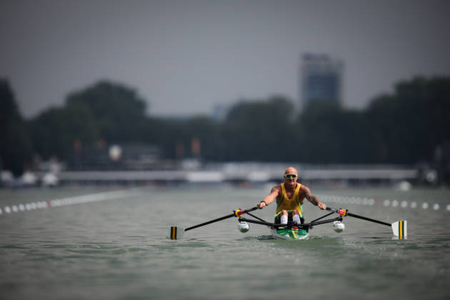 RECORD DATE NOT STATED 27th August 2026; Bosbaan, Amsterdam, Holland, Netherlands; 2026 World Rowing Championships, Day Four; Heat; Australia PR1 Mens Single Sculls (PR1 M1x) with Erik Horrie AnthonyxBenoit