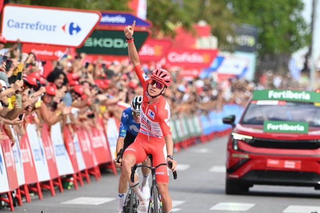 Cycling, Vuelta a España, Stage 6, Stage winner Tadej Pogacar