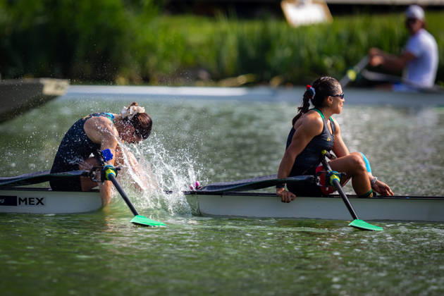 RECORD DATE NOT STATED 27th August 2026; Bosbaan, Amsterdam, Holland, Netherlands; 2026 World Rowing Championships, Day Four; Final A; Mexico Lightweight Womens Double Sculls (LW2x) with Aylin Maryah Ibarra Maduena and Melissa Marquez gold medallists AnthonyxBenoit