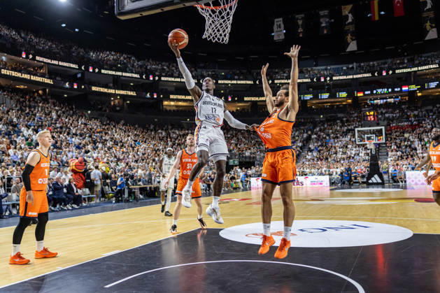 Basketball Cologne, August 27, 2026, World Cup Qualifier: Germany (GER) vs. Netherlands (NED), Dennis Schröder, Schröder, Germany, No. 17, Schröder, Schroder
