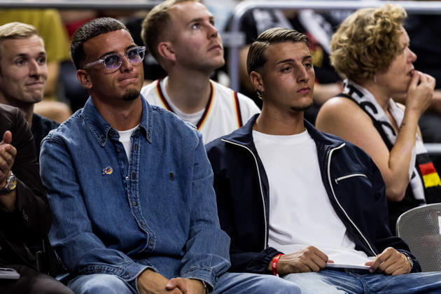 COLOGNE, GERMANY - AUGUST 27: Said and Malek el Mala (1. FC Koeln) courtside during a FIBA World Cup European Qualifiers match between Germany vs. Netherlands at Lanxess arena on August 27, 2026 in Cologne, Germany. North Rhine Westphalia Germany Copyright: xSteffiexWunderlx