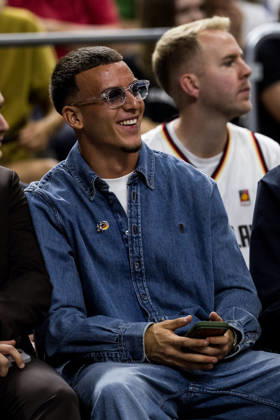 COLOGNE, GERMANY - AUGUST 27: Said El Mala (1. FC Koeln) smiling courtside during a FIBA World Cup European Qualifiers match between Germany vs. Netherlands at Lanxess arena on August 27, 2026 in Cologne, Germany. North Rhine Westphalia Germany Copyright: xSteffiexWunderlx