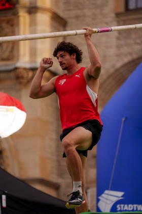 6th International DVV Stadtwerke Pole Vault Meeting, Fabio Wünsche SC Potsdam, on August 27, 2026, at the Marktplatz in Dessau, Dessau-Roßlau, Saxony-Anhalt, Dessau-Roßlau, Marktplatz, Dessau, Saxony-Anhalt, Germany