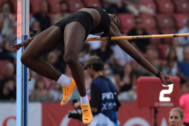 RECORD DATE NOT STATED Swiss high jumper Marithe-Thérese Engondo during Weltklasse 2026, the Zurich stage of Diamond League Copyright: xSergioxBrunettix