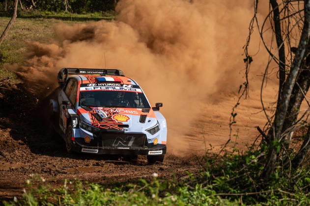 MOTORSPORTS - Rally - 2026 WRC, Motorsport Rallye, WM Paraguay Rally Photo by IPA ABACAPRESS.COM87854917 - Driver Adrien Fourmaux and Co-Driver Alexandre Coria of the Hyundai Shell Mobis World Rally Team, driving the Hyundai i20 N Rally1, took part in the shakedown during the FIA World Rally Championship (WRC) Ueno Rally of Paraguay on August 27, 2026, in Encarnación, Paraguay. Paraguay Paraguay  Copyright: xIPAxSport ABACAx