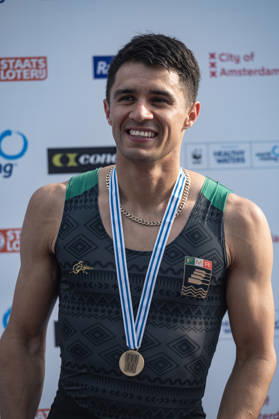 Amsterdam The Netherlands 27th August 2026 2026 World Rowing Championships on the Bosbaan in Amsterdam Lightweight Men s Single Sculls Final A (Final) Alexis Lopez Garcia (MEX) wins bronze watersport,