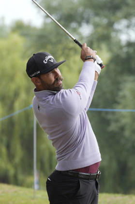 SUTTON COLDFIELD, ENGLAND - AUG 28: Erik Van Royen (RSA) plays from the rough on the eighth hole during the completion of the delayed Round 1 at the 2026 Husqvarna British Masters at The Belfry, Sutton Coalfield on August 28, 2026 in Warwickshire, England The 2026 Husqvarna British Masters