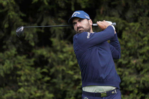 SUTTON COLDFIELD, ENGLAND - AUG 28: Antoine Rozner (FRA) plays from the ninth tee during the completion of the delayed Round 1 at the 2026 Husqvarna British Masters at The Belfry, Sutton Coalfield on August 28, 2026 in Warwickshire, England The 2026 Husqvarna British Masters