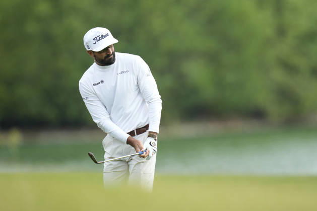 SUTTON COLDFIELD, ENGLAND - AUG 28: Francesco Laporta (ITA) chips to the 8th green during the completion of the delayed Round 1 at the 2026 Husqvarna British Masters at The Belfry, Sutton Coalfield on August 28, 2026 in Warwickshire, England The 2026 Husqvarna British Masters