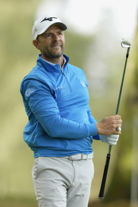 SUTTON COLDFIELD, ENGLAND - AUG 28: Marcel Schneider (GER) plays from the rough on the seventeenth hole during the completion of the delayed Round 1 at the 2026 Husqvarna British Masters at The Belfry, Sutton Coalfield on August 28, 2026 in Warwickshire, England The 2026 Husqvarna British Masters