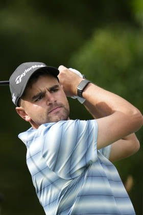 SUTTON COLDFIELD, ENGLAND - AUG 28: Casey Jarvis (RSA) plays from the sixth tee during the completion of the delayed Round 1 at the 2026 Husqvarna British Masters at The Belfry, Sutton Coalfield on August 28, 2026 in Warwickshire, England The 2026 Husqvarna British Masters