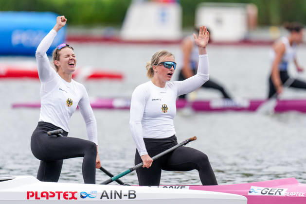 ICF Canoe Sprint and Paracanoe World Championships Maike Jakob, Carlotta Loske during ICF Canoe Sprint and Paracanoe World Championships in Poznan, Poland, on August 28, 2026 Poznan Poland Copyright: xFotoxOlimpikx originalFilename:jastrzebowski-icfcanoe260826_npx88