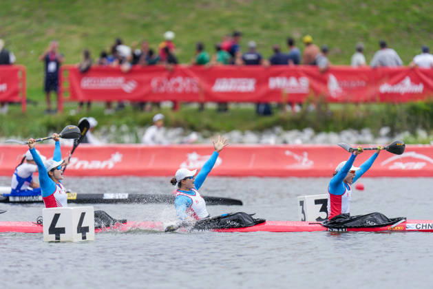 ICF Canoe Sprint and Paracanoe World Championships Nan Wang, Mengdie Yin, Shimeng Yu during ICF Canoe Sprint and Paracanoe World Championships in Poznan, Poland, on August 28, 2026 Poznan Poland  Copyright: xFotoxOlimpikx originalFilename:jastrzebowski-icfcanoe260826_npZA6