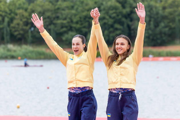 ICF Canoe Sprint and Paracanoe World Championships Liudmyla Luzan, Anastasiia Rybachok during ICF Canoe Sprint and Paracanoe World Championships in Poznan, Poland, on August 28, 2026 Poznan Poland  Copyright: xFotoxOlimpikx originalFilename:jastrzebowski-icfcanoe260826_npKL1.jpg