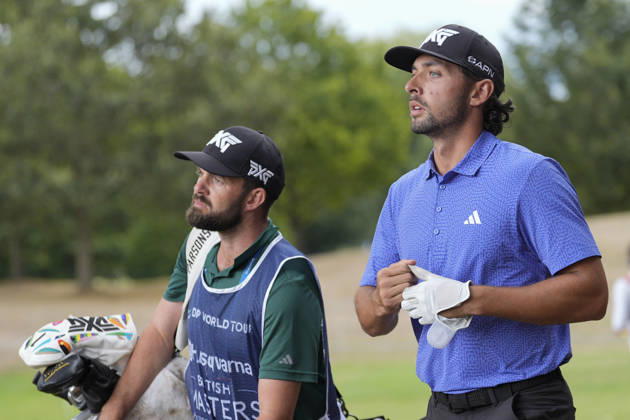 SUTTON COLDFIELD, ENGLAND - AUG 28: Marco Penge (ENG) walks from the trees on the 13th hole during Round 2 at the 2026 Husqvarna British Masters at The Belfry, Sutton Coalfield on August 28, 2026 in Warwickshire, England The 2026 Husqvarna British Masters