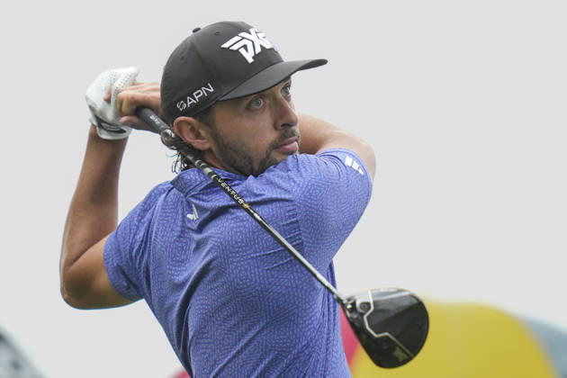 SUTTON COLDFIELD, ENGLAND - AUG 28: Marco Penge (ENG) plays from the fifteenth tee during Round 2 at the 2026 Husqvarna British Masters at The Belfry, Sutton Coalfield on August 28, 2026 in Warwickshire, England The 2026 Husqvarna British Masters