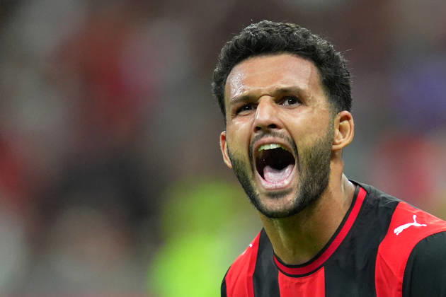 AC Milan™s Goncalo Ramos celebrates after scoring 1-0 during the Serie A soccer match between Ac Milan and Venezia at the San Siro Stadium in Milan, north Italy - Friday August 28 , 2026. - Soccer Copyright: xSpada LaPressex
