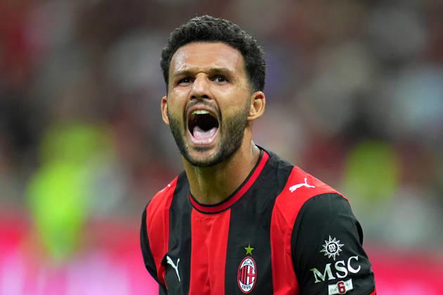 AC Milan™s Goncalo Ramos celebrates after scoring 1-0 during the Serie A soccer match between Ac Milan and Venezia at the San Siro Stadium in Milan, north Italy - Friday August 28 , 2026. - Soccer Copyright: xSpada LaPressex