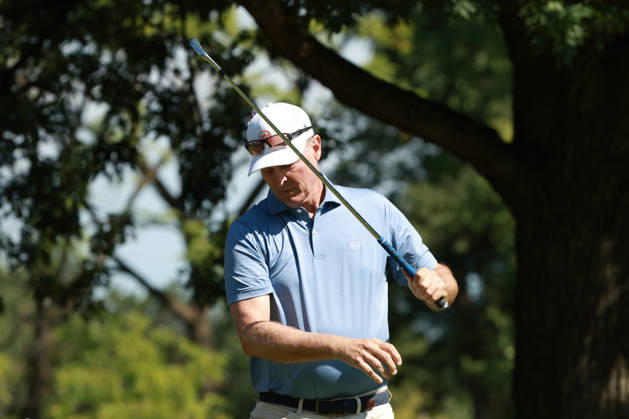 The Ally Challenge GRAND BLANC,MICHIGAN-AUGUST 28: Bob Estes of the United States plays his tee shot on the 11th hole during the first round of The Ally Challenge presented by McLaren at Warwick Hills Golf & Country Club, Grand Blanc, MI, USA Friday, August 28, 2026. Grand Blanc Michigan United States  Copyright: xJorgexLemusx originalFilename:lemus-theallyc260828_npjQw.jpg