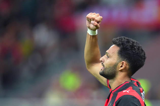 AC Milan™s Goncalo Ramos celebrates after scoring 1-0 during the Serie A soccer match between Ac Milan and Venezia at the San Siro Stadium in Milan, north Italy - Friday August 28 , 2026. - Soccer Copyright: xSpada LaPressex