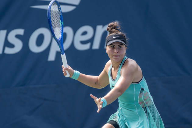 US Open qualifying final round NEW YORK, USA - AUGUST 28: Bianca Andreescu returns ball during a women s qualifying singles match final round of the 2026 US Open Championship at USTA Billie Jean King National Tennis Center on August 28, 2026 in Flushing, NY. Bianca Andreescu lost in three sets, she needed twice medical attention during 3rd set and was visibly physically exhausted. Lev Radin Anadolu New York United States. Editorial use only. Please get in touch for any other usage.  Copyright: x2026xAnadoluxLevxRadinx