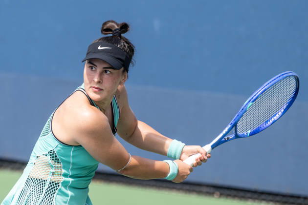 US Open qualifying final round NEW YORK, USA - AUGUST 28: Bianca Andreescu returns ball during a women s qualifying singles match final round of the 2026 US Open Championship at USTA Billie Jean King National Tennis Center on August 28, 2026 in Flushing, NY. Bianca Andreescu lost in three sets, she needed twice medical attention during 3rd set and was visibly physically exhausted. Lev Radin Anadolu New York United States. Editorial use only. Please get in touch for any other usage.  Copyright: x2026xAnadoluxLevxRadinx