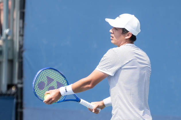 US Open qualifying final round NEW YORK, USA - AUGUST 28: Mackenzie McDonald serves during a men s qualifying singles match final round of the 2026 US Open Championship at USTA Billie Jean King National Tennis Center on August 28, 2026 in Flushing, NY. Mackenzie McDonald lost in three sets. Lev Radin Anadolu New York United States. Editorial use only. Please get in touch for any other usage.  Copyright: x2026xAnadoluxLevxRadinx