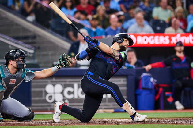 August 28, 2026, Toronto, On, Canada: Toronto Blue Jays Nathan Lukes (38) hits a solo home run against the Seattle Mariners during fifth inning MLB, Baseball Herren, USA baseball action in Toronto, on Friday, Aug. 28, 2026. Canada News - August 28, 2026 - ZUMAc35_ 20260828_zaf_c35_074 Copyright: xSammyxKoganx