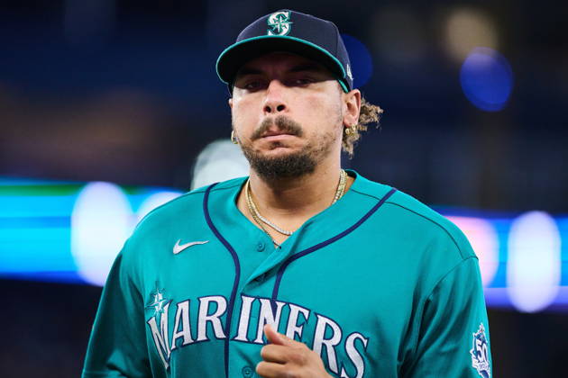 August 28, 2026, Toronto, On, Canada: Seattle Mariners Josh Naylor (12) reacts as he heads back to the dugout during seventh inning MLB, Baseball Herren, USA baseball action against the Toronto Blue Jays in Toronto, on Friday, Aug. 28, 2026. Canada News - August 28, 2026 - ZUMAc35_ 20260828_zaf_c35_082 Copyright: xSammyxKoganx