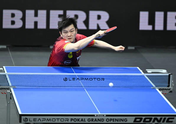 German Table Tennis Cup Grand Opening with Fan Zhendong of Borussia Düsseldorf; photo by ms0717; NUREMBERG, GERMANY AUGUST 29, 2026 Fan Zhendong of Borussia Düsseldorf (photo ms0717) in action at the Table Tennis Bundesliga Cup Grand Opening for the 2026–2027 season at the Kia Metropol Arena in Nuremberg, Nuremberg, Kia Metropol Arena, Bavaria, Germany