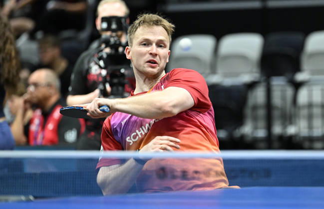 German Table Tennis Cup Grand Opening with Benedikt Duda of TTC Schwalbe Bergneustadt, photo ms0920, NUREMBERG, GERMANY AUGUST 29, 2026 Benedikt Duda of TTC Schwalbe Bergneustadt (photo ms0920) in action at the Table Tennis Bundesliga Cup Grand Opening for the 2026–2027 season at the Kia Metropol Arena in Nuremberg, Nuremberg Kia Metropol Arena, Bavaria, Germany