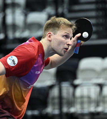 German Table Tennis Cup Grand Opening with Benedikt Duda of TTC Schwalbe Bergneustadt (photo ms0925) NUREMBERG, GERMANY AUGUST 29, 2026 Benedikt Duda of TTC Schwalbe Bergneustadt (photo ms0925) in action at the Table Tennis Bundesliga Cup Grand Opening for the 2026–2027 season at the Kia Metropol Arena in Nuremberg, Nuremberg Kia Metropol Arena, Bavaria, Germany